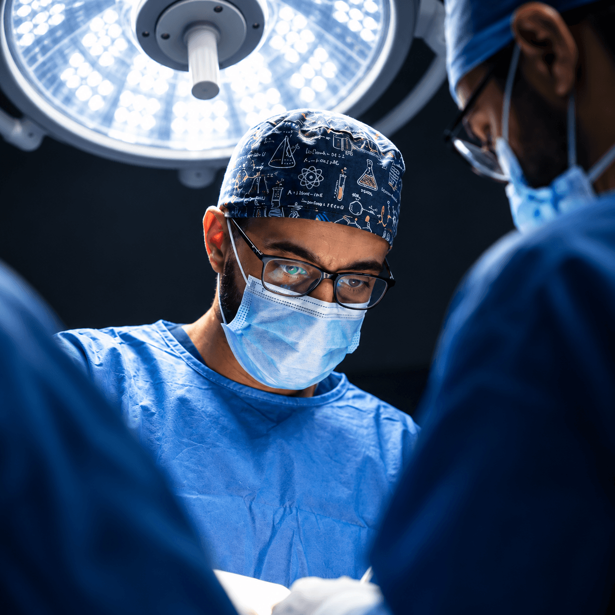 Doctor in a white coat with a stethoscope